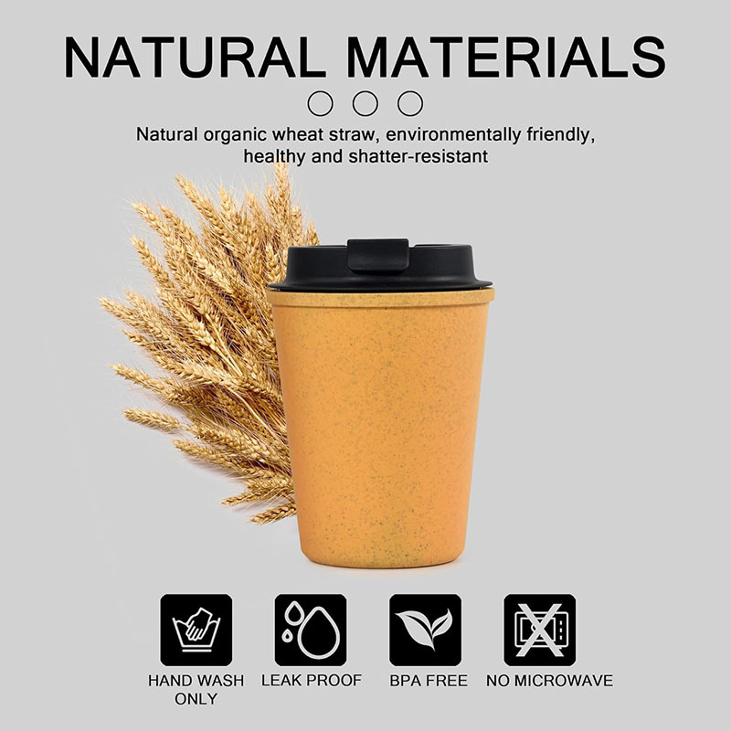 Double Wall Wheat Straw Coffee Cup
