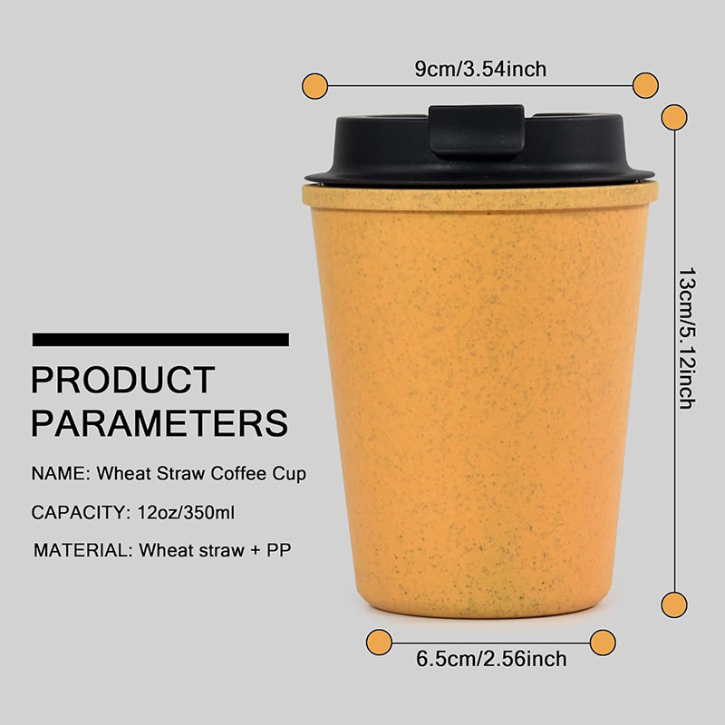 Double Wall Wheat Straw Coffee Cup