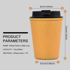 Double Wall Wheat Straw Coffee Cup