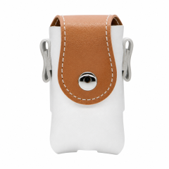 Durable PU Leather Golf Ball Bag With Carabiner Hook