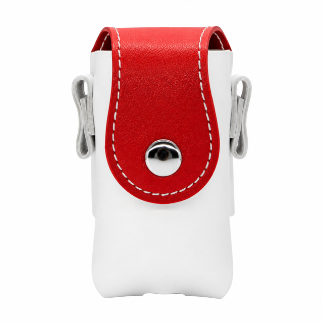 Durable PU Leather Golf Ball Bag With Carabiner Hook