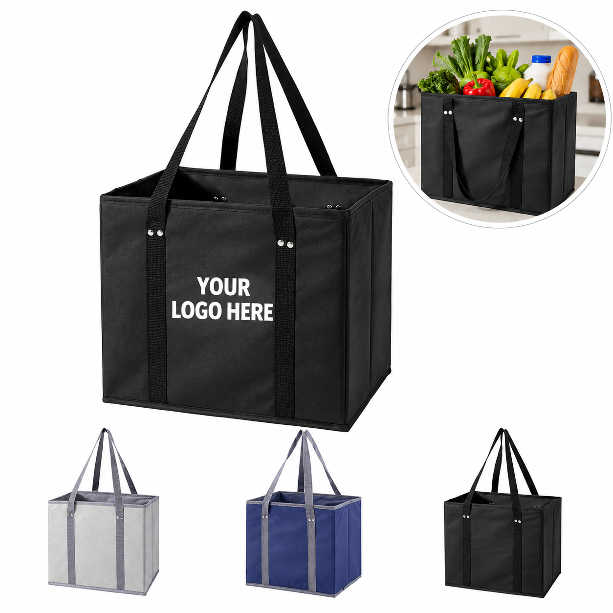 Foldable Non-Woven Polypropylene Grocery Tote Bag