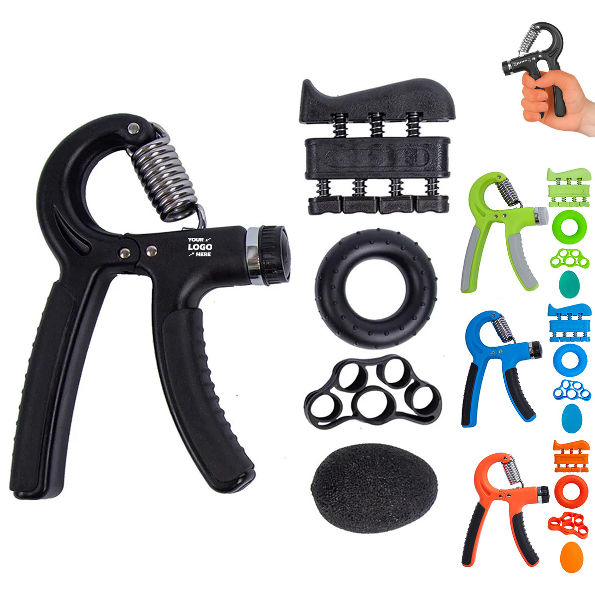 Hand Grip Strengthener Exercise Kit with 5 Pieces
