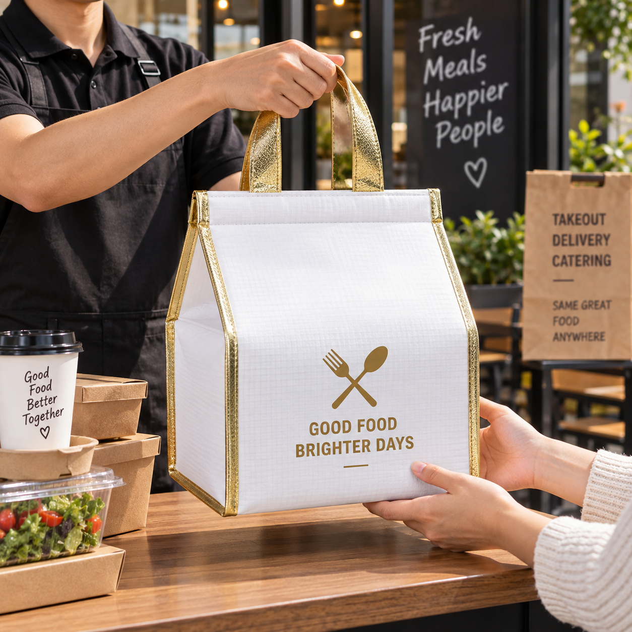 Insulated Food Delivery Cooler Tote Bag