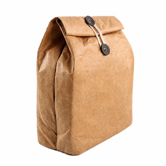Insulated Kraft Paper Lunch Bag With Foil Lining