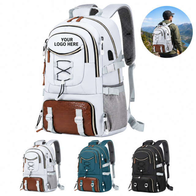 Large Capacity Oxford Outdoor Backpack With Shoe Pocket