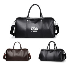 Leather Travel Bag With Shoe Compartment