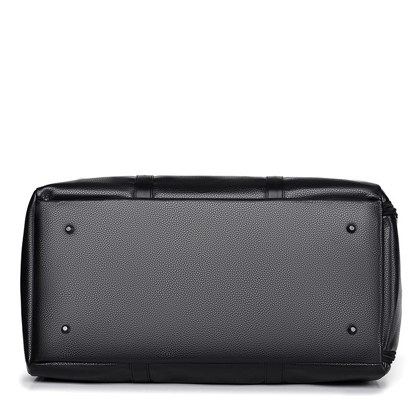 Leather Travel Bag With Shoe Compartment