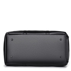 Leather Travel Bag With Shoe Compartment
