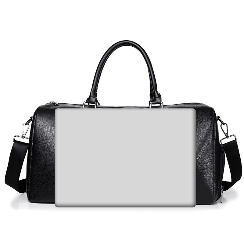 Leather Travel Bag With Shoe Compartment