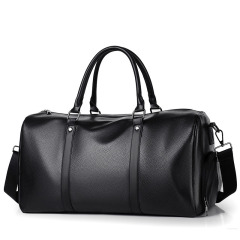 Leather Travel Bag With Shoe Compartment