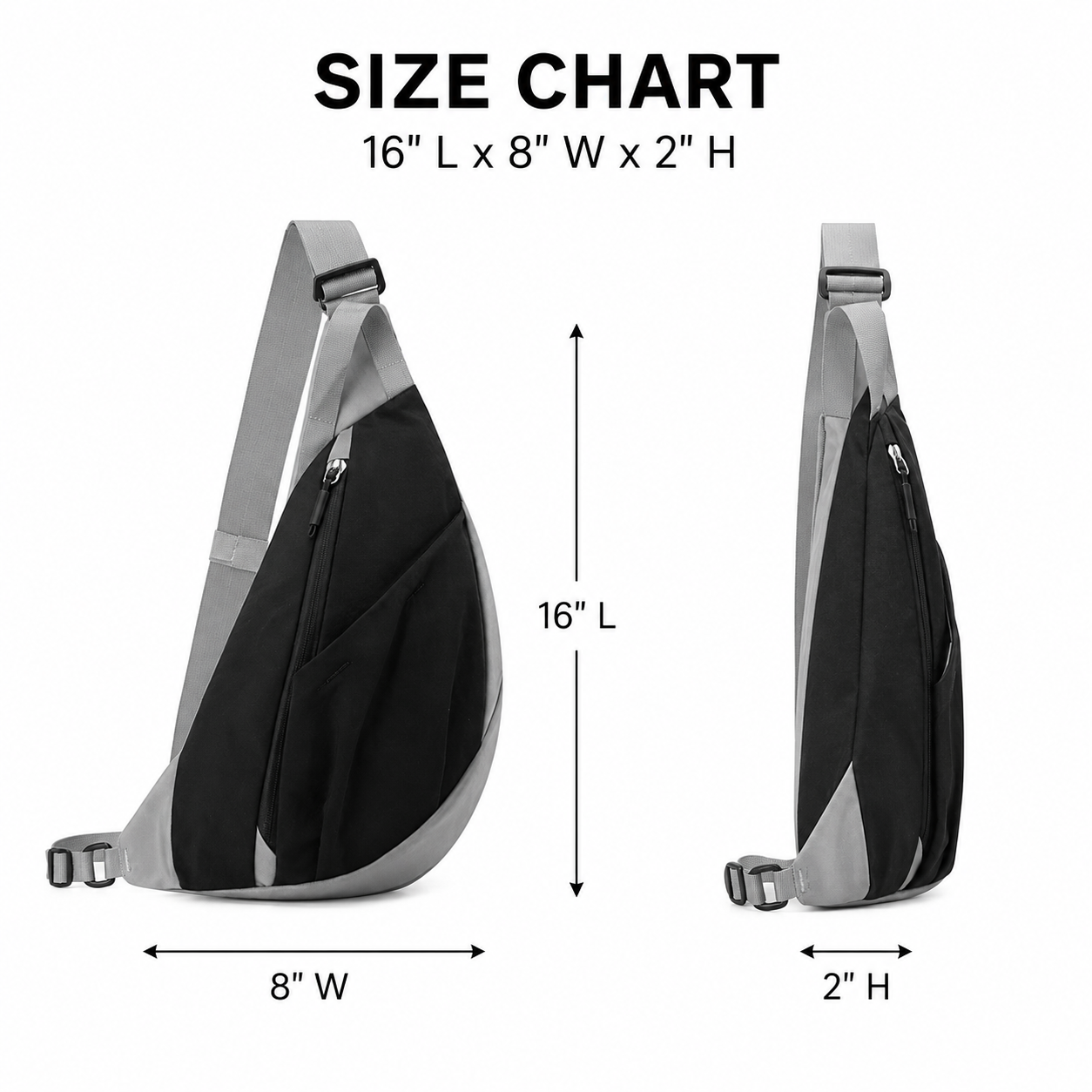 Lightweight Unisex Chest Sling Bag With Multi Pocket Storage