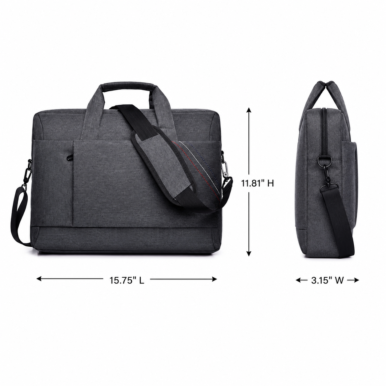 Men's Slim Crossbody Briefcase With Adjustable Strap
