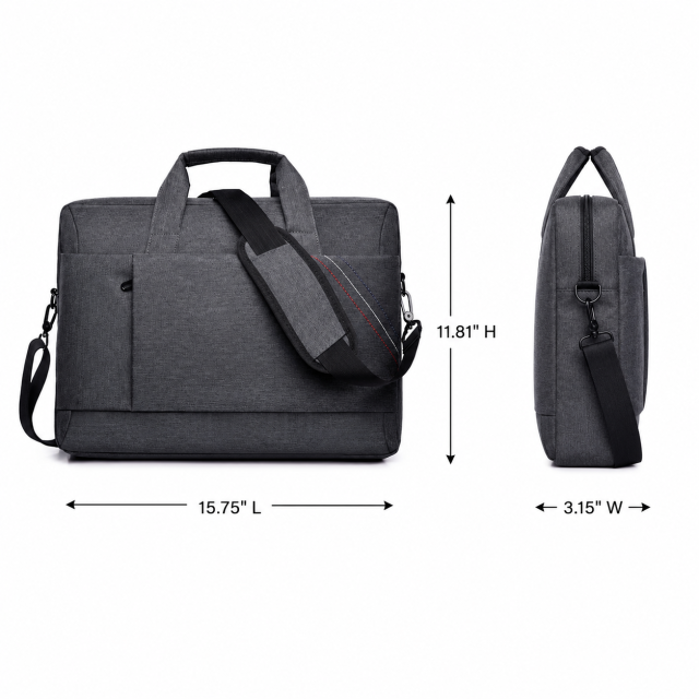 Men's Slim Crossbody Briefcase With Adjustable Strap