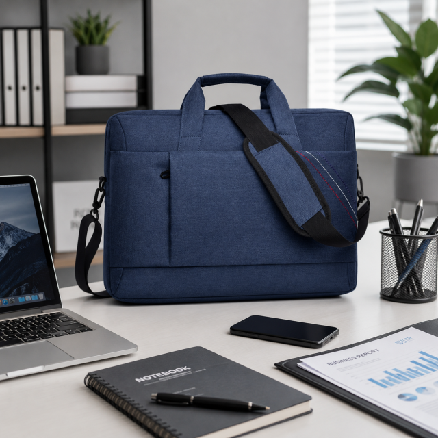Men's Slim Crossbody Briefcase With Adjustable Strap