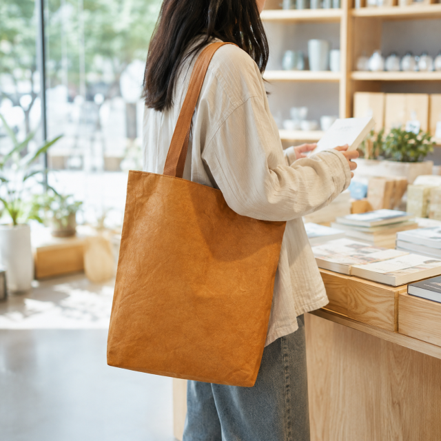 Eco-Friendly Reusable Crinkled Tote Bag