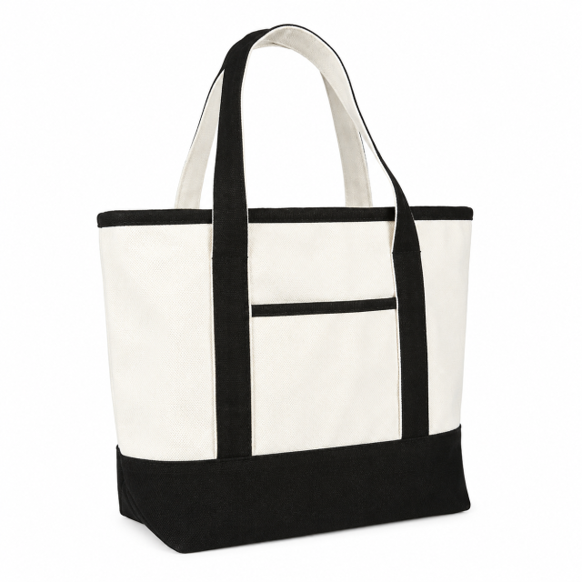 Multi-Compartment Foldable Canvas Storage Tote Bag