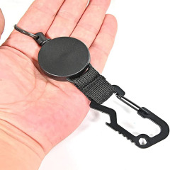 Multi-functional Retractable Key Chain with Carabiner