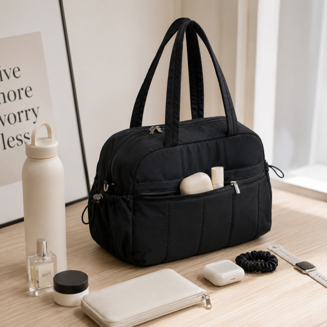 Multifunctional Nylon Travel Fitness Bag With Separate Wet Pocket