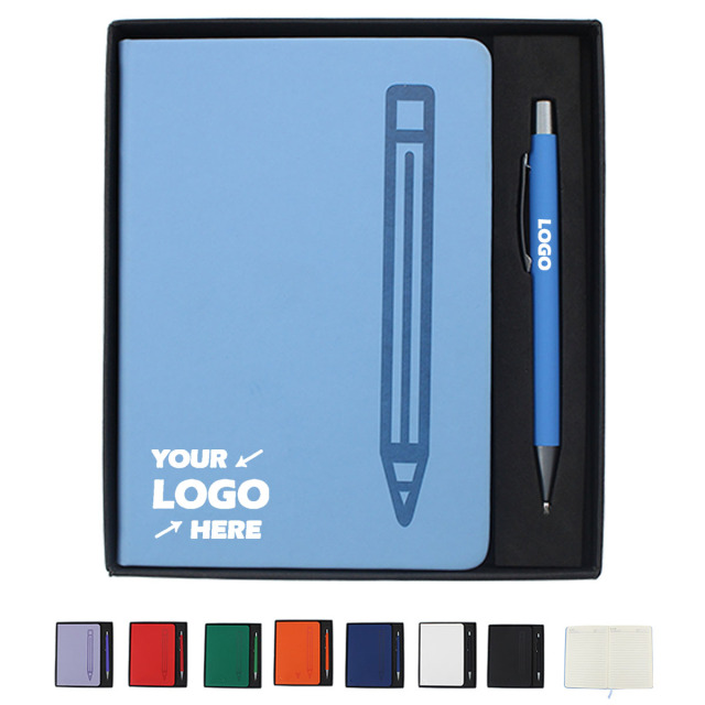 Notebook and Personalized Ballpoint Pen Set