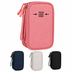 Nylon Travel Organizer Bag With Multiple Compartments And Hand Strap