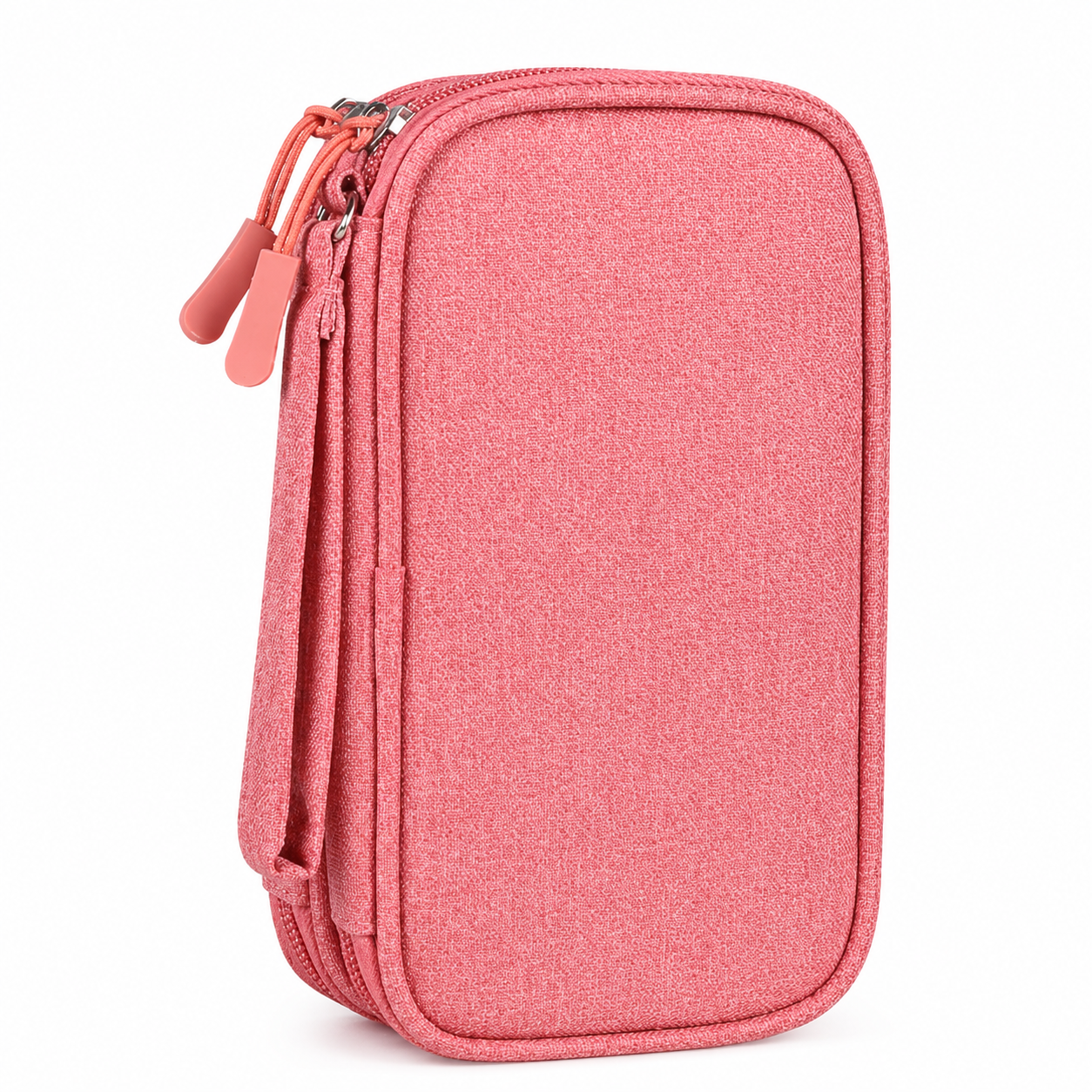 Nylon Travel Organizer Bag With Multiple Compartments And Hand Strap