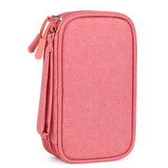 Nylon Travel Organizer Bag With Multiple Compartments And Hand Strap