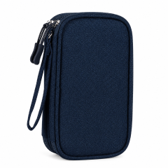 Nylon Travel Organizer Bag With Multiple Compartments And Hand Strap
