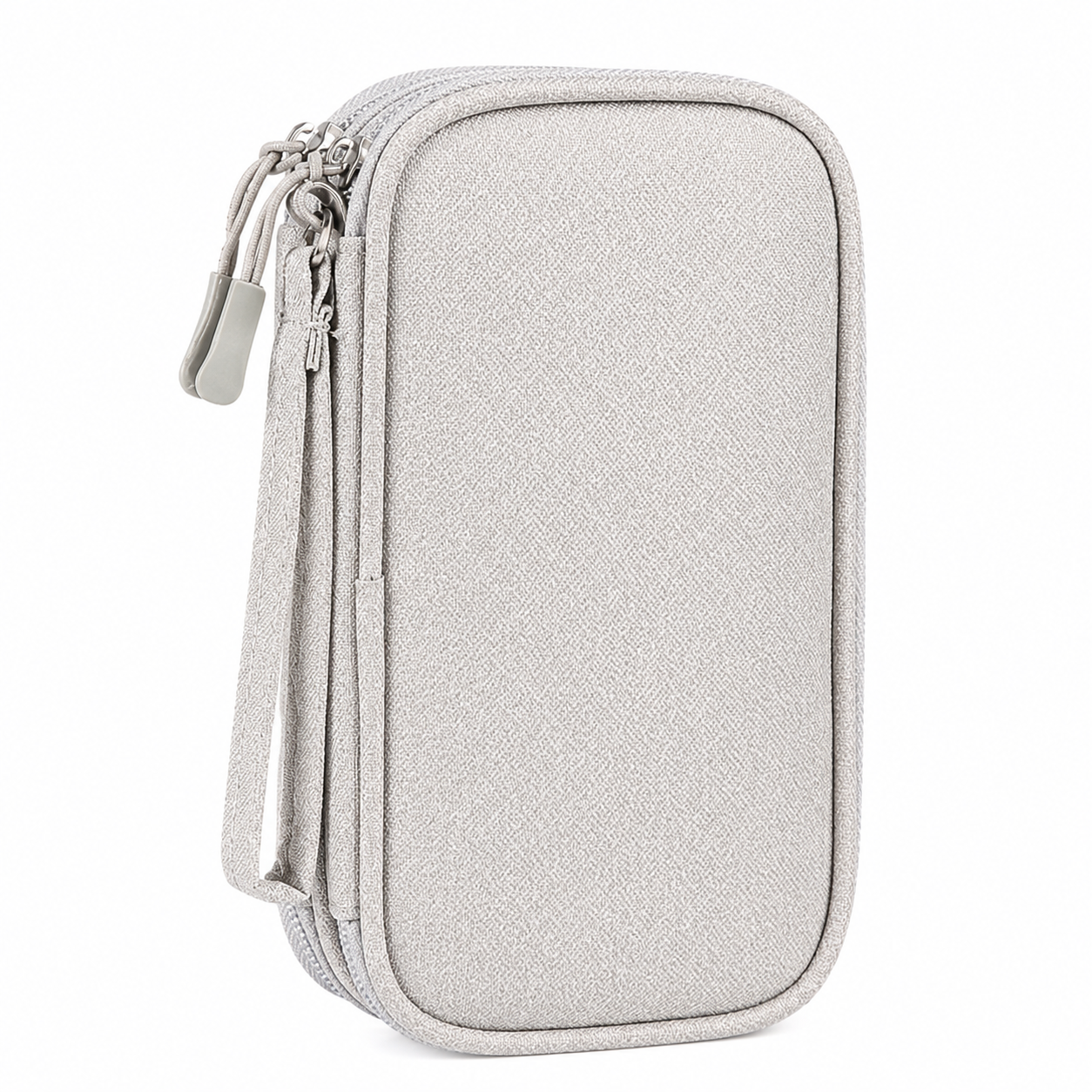 Nylon Travel Organizer Bag With Multiple Compartments And Hand Strap