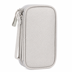 Nylon Travel Organizer Bag With Multiple Compartments And Hand Strap
