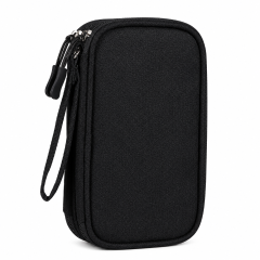 Nylon Travel Organizer Bag With Multiple Compartments And Hand Strap
