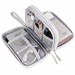 Nylon Travel Organizer Bag With Multiple Compartments And Hand Strap