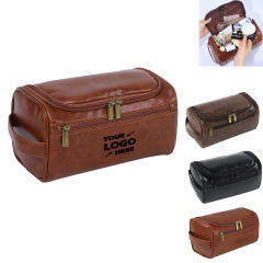 PU Leather Men's Toiletry Bag