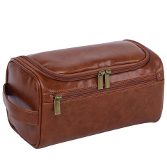 PU Leather Men's Toiletry Bag
