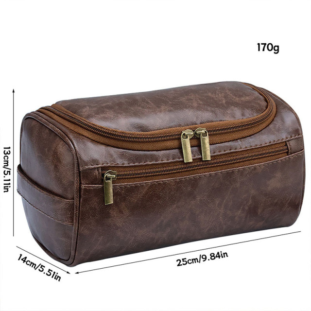PU Leather Men's Toiletry Bag