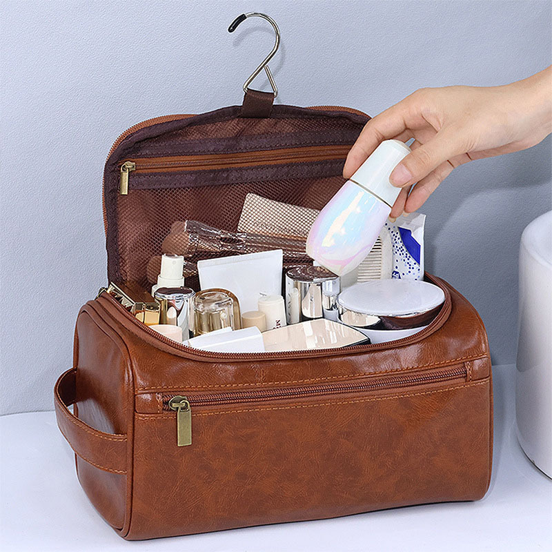 PU Leather Men's Toiletry Bag