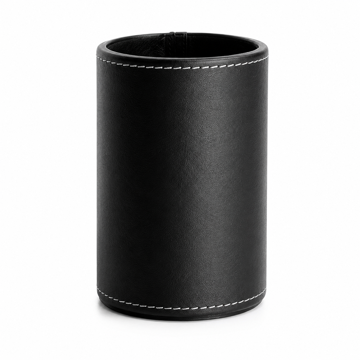 PU Leather Pen And Pencil Organizer Cup With Cosmetic Storage
