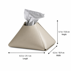 PU Leather Pyramid Tissue Box Cover