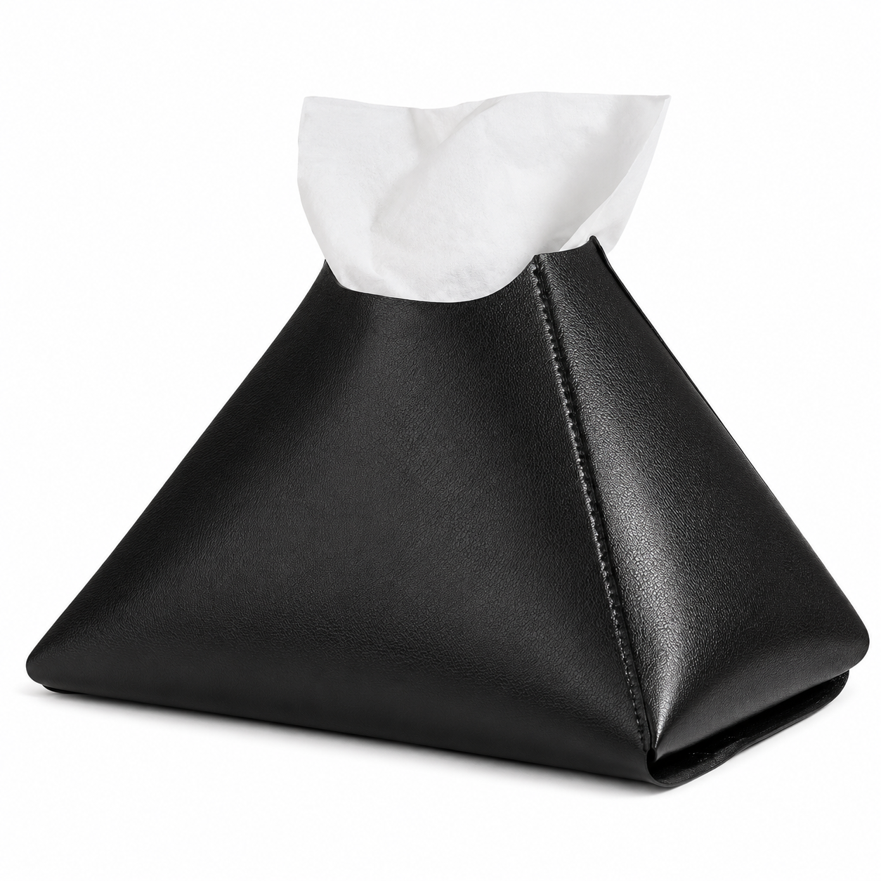 PU Leather Pyramid Tissue Box Cover