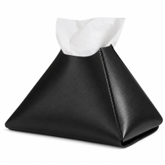 PU Leather Pyramid Tissue Box Cover