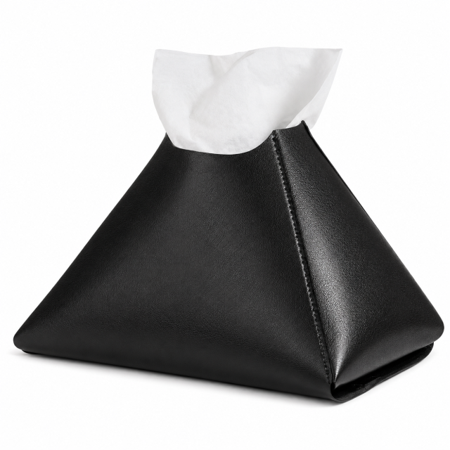 PU Leather Pyramid Tissue Box Cover