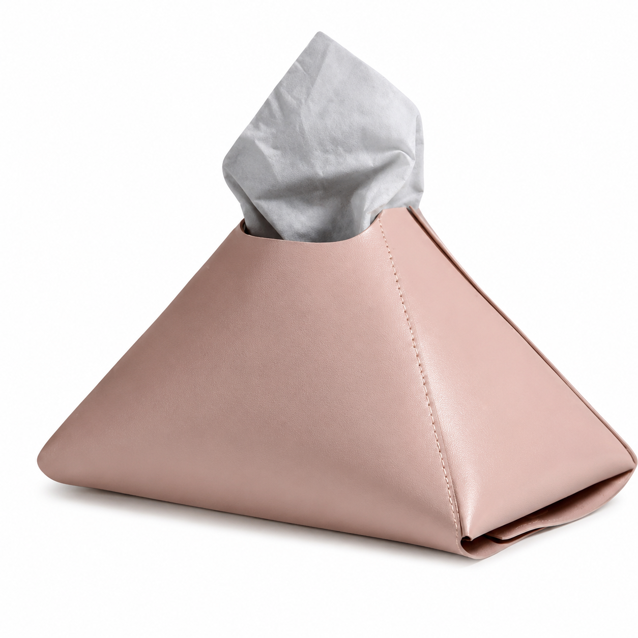 PU Leather Pyramid Tissue Box Cover
