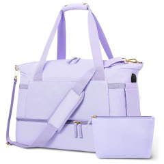 Personal Item Travel Bag with Shoes Compartment