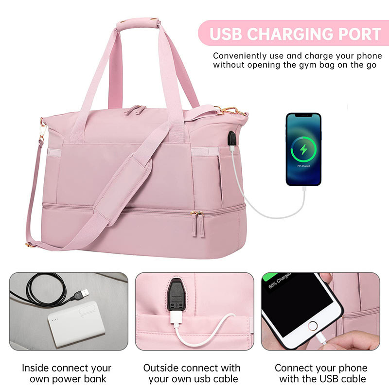 Personal Item Travel Bag with Shoes Compartment