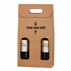 Premium Craft Paper Wine Gift Bag With Bottle Protection