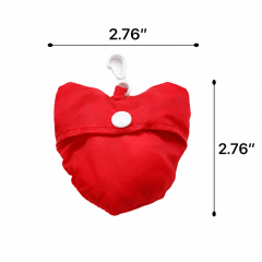 RPET Reusable Shopping Tote Bag With Heart Shape Storage Pocket