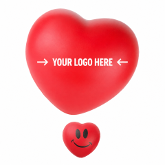 Red Heart Shape PU Foam Stress Relief Ball