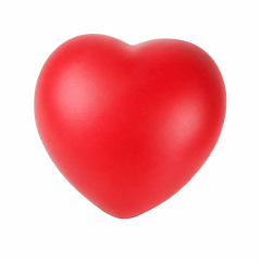 Red Heart Shape PU Foam Stress Relief Ball