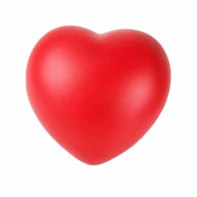 Red Heart Shape PU Foam Stress Relief Ball