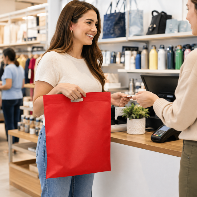 Reusable Non-Woven Die-Cut Handle Tote Bag